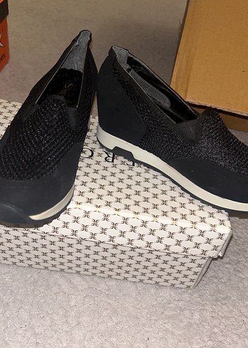 Siyah  Dolgu Topuklu Spor Ayakkabı - Görsel 5