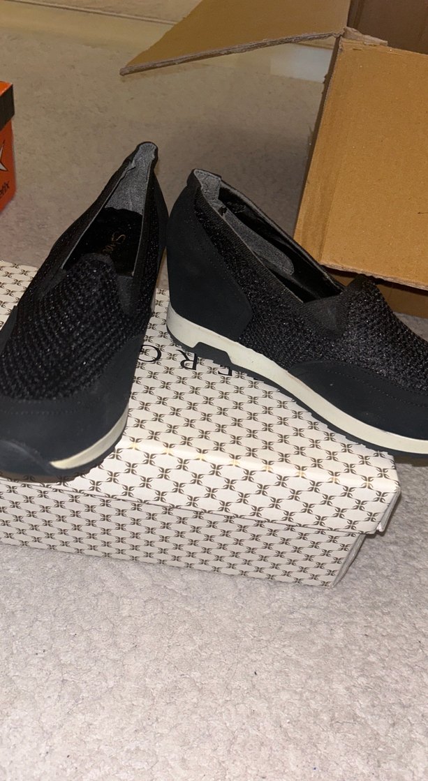 Siyah  Dolgu Topuklu Spor Ayakkabı - Görsel 5