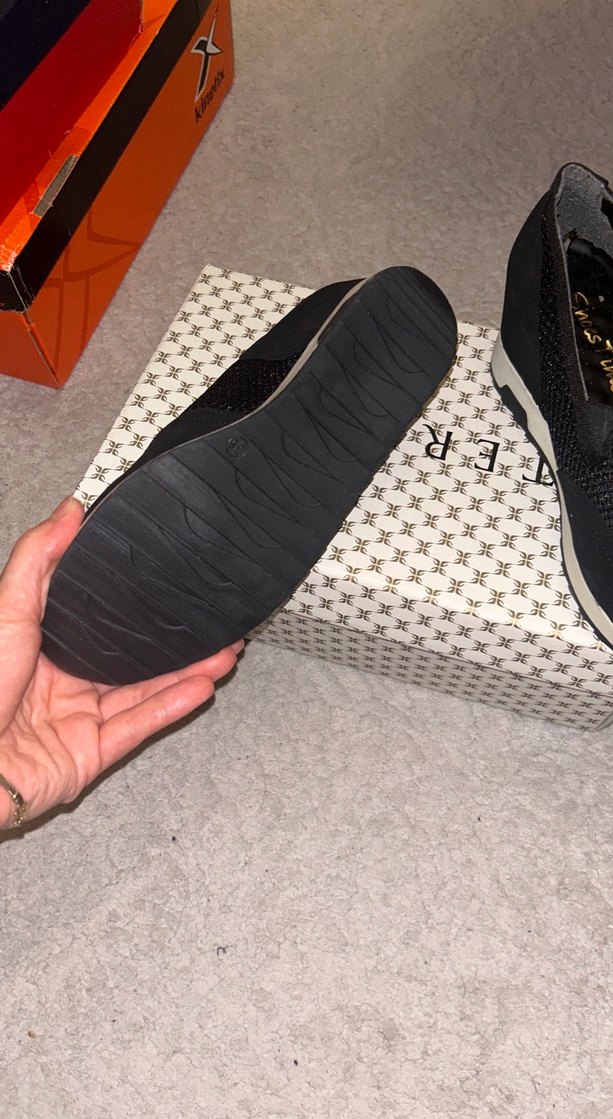 Siyah  Dolgu Topuklu Spor Ayakkabı - Görsel 4