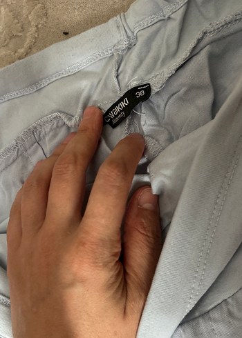 38 Beden Açık mavi Rahat Keten hamile Pantolon