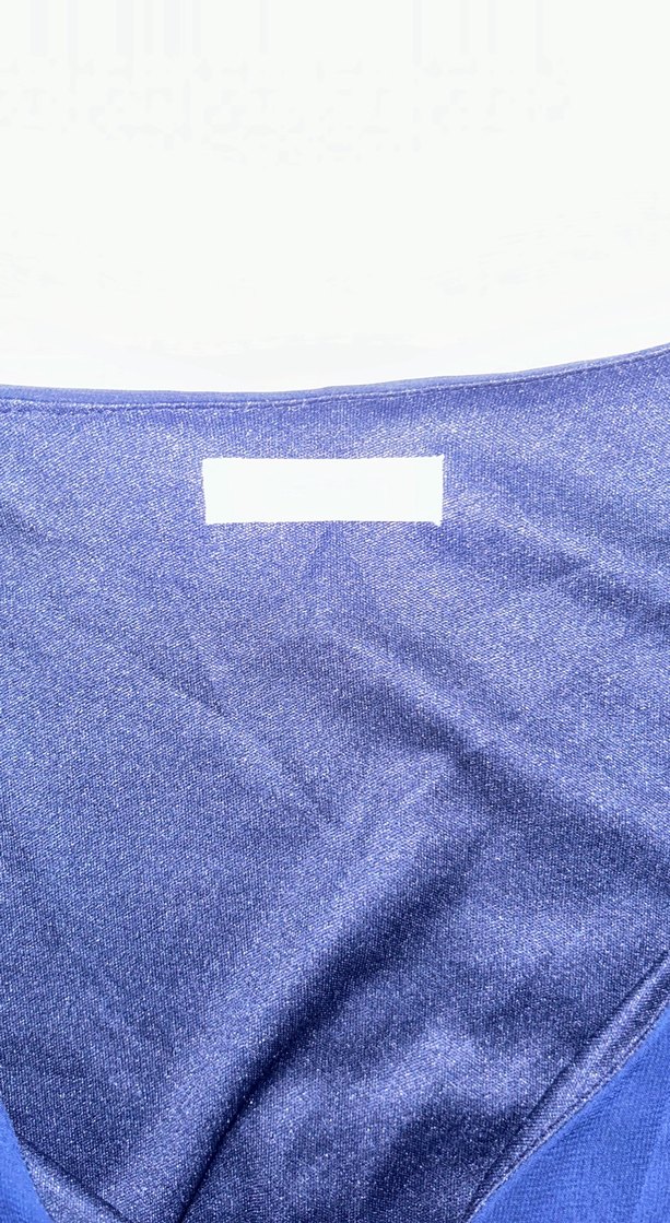 Lacivert Drapeli V Yaka hamile Midi Elbise - Görsel 4