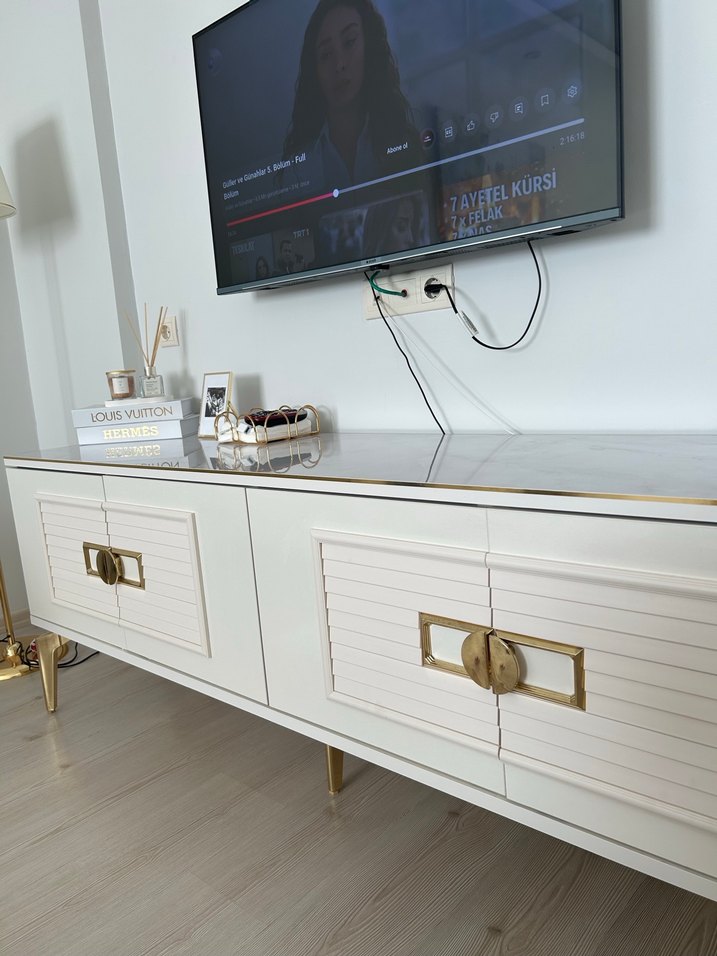 Veyron Beyaz TV Ünitesi - Görsel 5