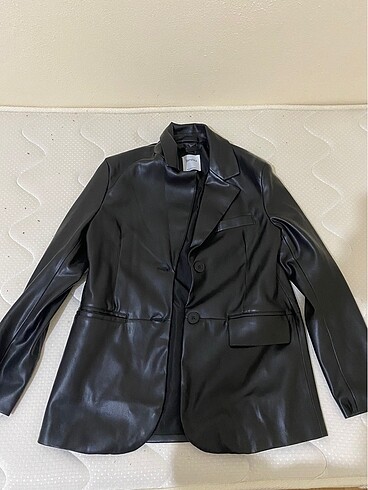 Bershka oversize deri blazer