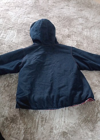 Kız Çocuk Lacivert Nakışlı Düğmeli Ceket - Görsel 3