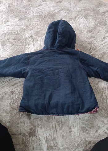 Kız Çocuk Lacivert Nakışlı Düğmeli Ceket - Görsel 4