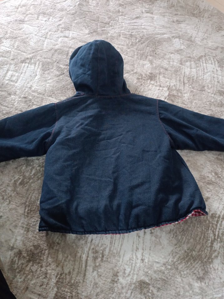 Kız Çocuk Lacivert Nakışlı Düğmeli Ceket - Görsel 3