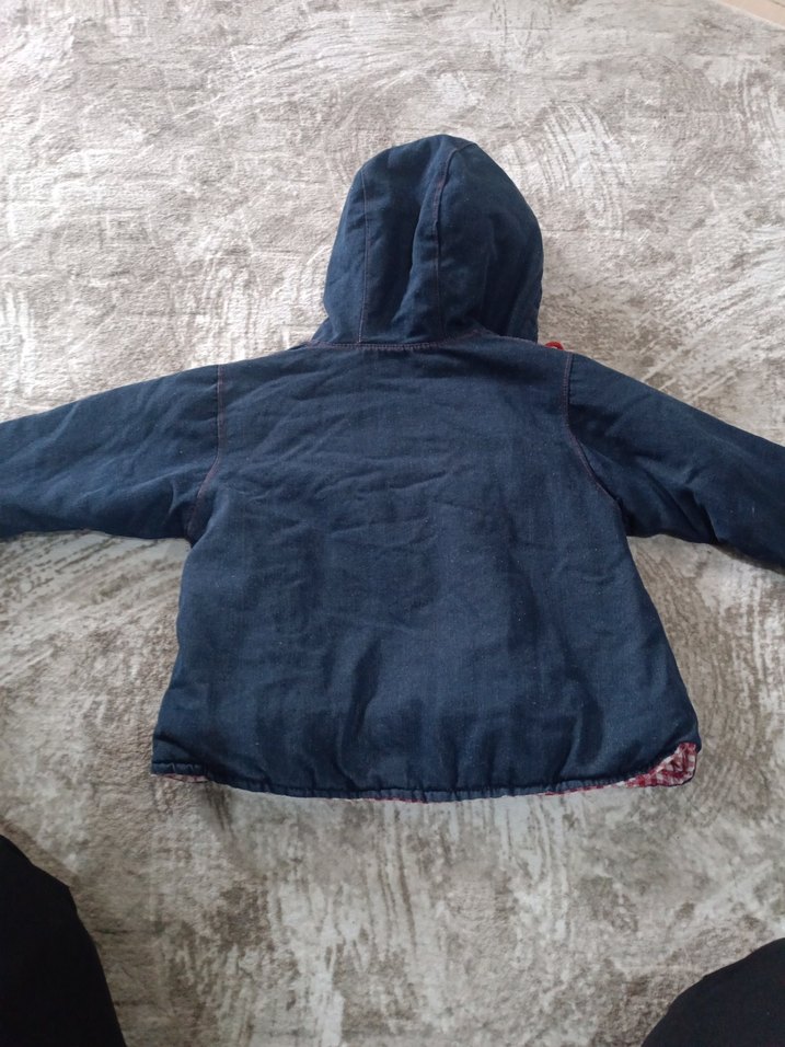 Kız Çocuk Lacivert Nakışlı Düğmeli Ceket - Görsel 4