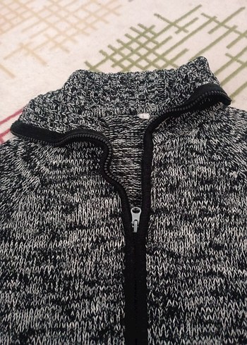 Fitilli Gri Kadın Triko Boğazlı Kazak - Görsel 2