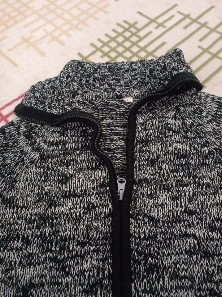 Fitilli Gri Kadın Triko Boğazlı Kazak - Görsel 2