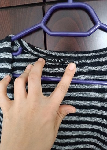 Gri Çizgili Uzun Kollu Midi Hırka - Görsel 3