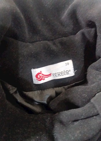 Fiyonklu Siyah Kadın Kaban - Görsel 5