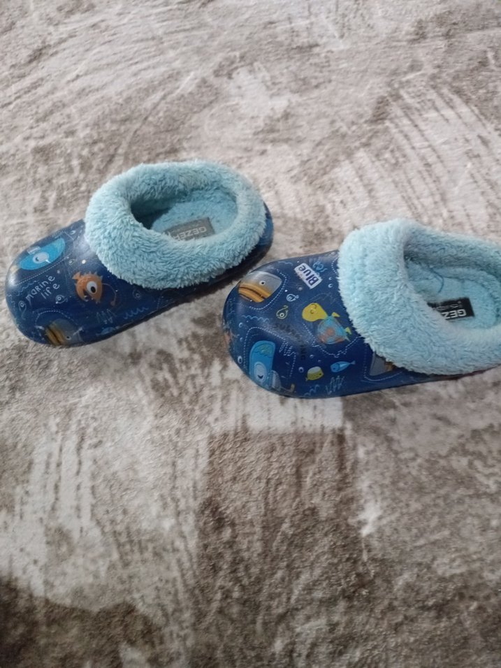 Mavi Erkek Çocuk Ev Terliği - Pop Kültür Desenli - Görsel 3