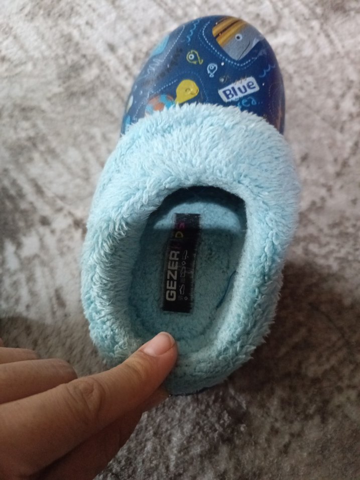 Mavi Erkek Çocuk Ev Terliği - Pop Kültür Desenli - Görsel 4