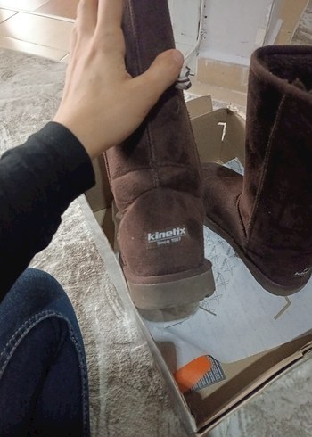 Kahverengi Süet Kadın Bot - Görsel 3