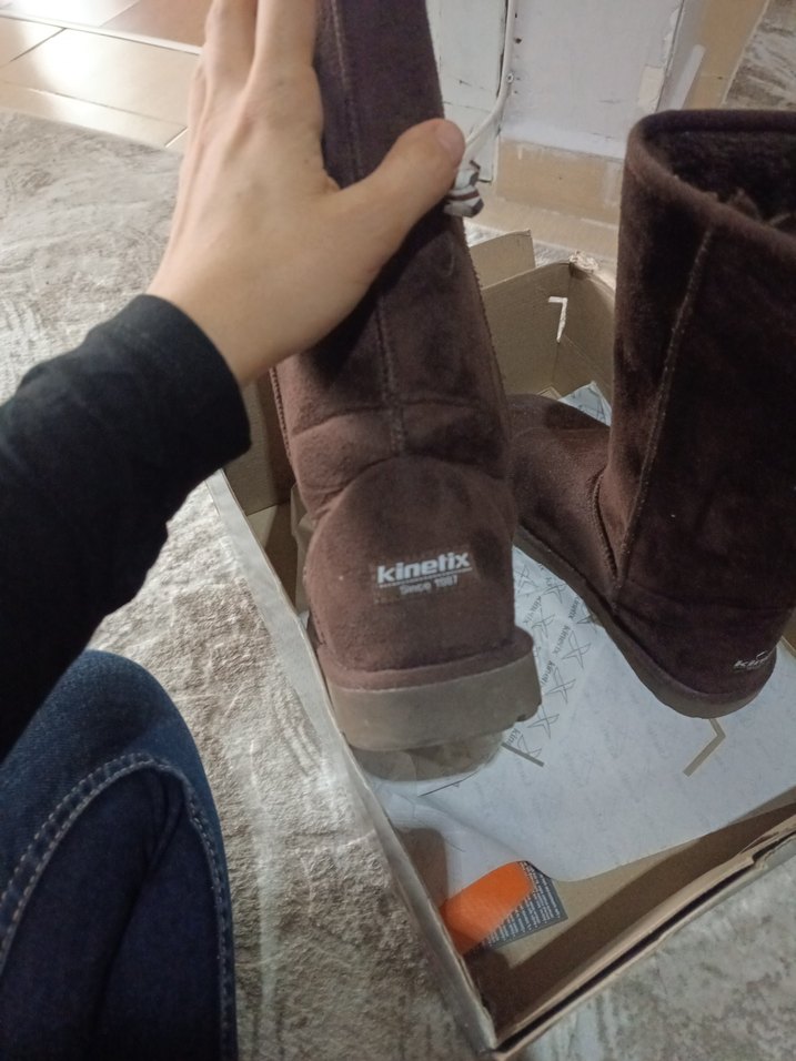 Kahverengi Süet Kadın Bot - Görsel 3