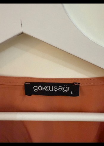 Camel Renk Drapeli V Yaka Kadın Bluz - Görsel 5