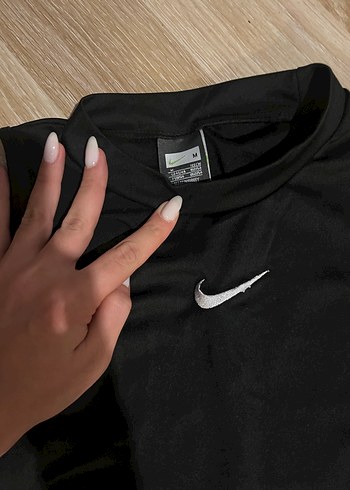 Nike Pro Siyah Mini Spor Üstü ve Kemerli Tayt - Görsel 2
