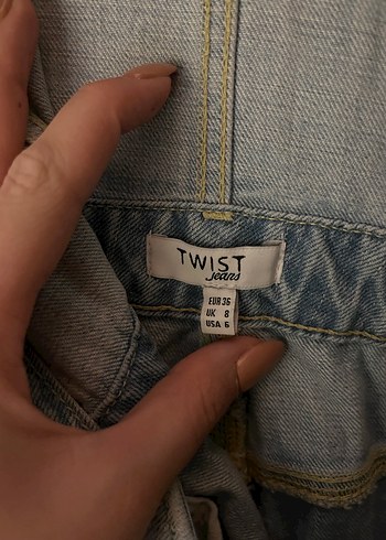 Gri Kadın Denim Tulum - Görsel 7