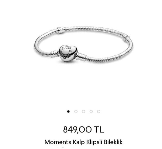 Pandora Moments Kalp Klipsli Bileklik