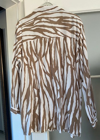 LC Waikiki Zebra Desenli Uzun Kollu Kadın Gömlek