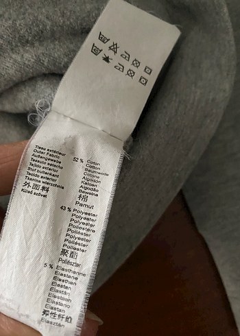 l Beden gri Renk Gri Fermuarlı Kadın Sweatshirt