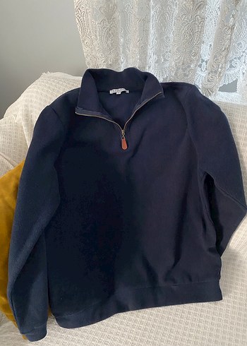 Fermuarlı Yarım Balıkçı Yaka Gri Erkek Sweatshirt