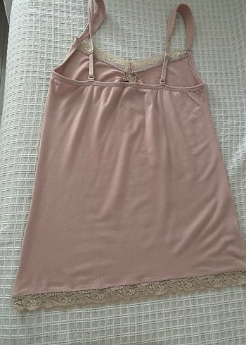 xl Beden pembe Renk Pembe Dantel Detaylı Atlet