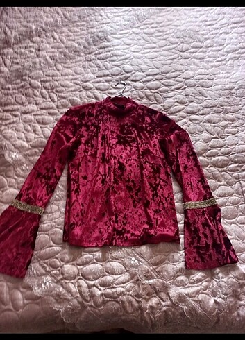 s Beden bordo Renk Kadife buluz