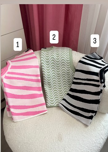 Pembe Zebra Desenli Kolsuz Triko bluz