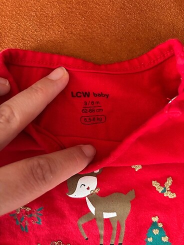 6 Ay Beden kırmızı Renk Lc wakiki pijama takımı