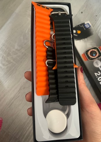 Turuncu Kayışlı T900 Ultra Akıllı Saat - Görsel 2