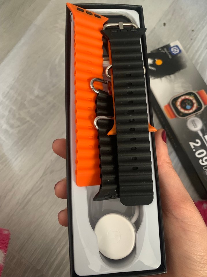 Turuncu Kayışlı T900 Ultra Akıllı Saat - Görsel 2