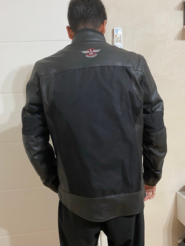 Siyah Deri Erkek Biker Mont - Görsel 2