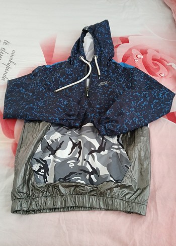Nike Rüzgarlık - Lacivert Batik Desenli