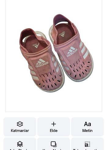 Kız Çocuk Pembe Adidas Terlik Velcro - Görsel 3