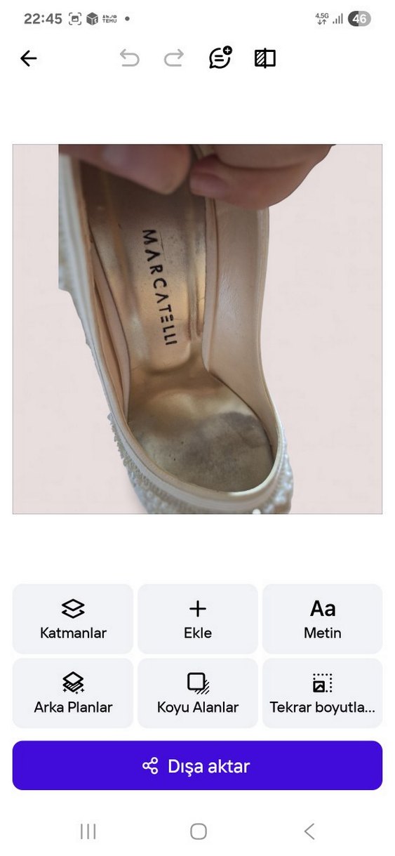 İnci İşlemeli Beyaz Topuklu Gelin Ayakkabısı - Görsel 3