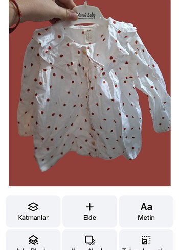 Beyaz Kız Çocuk Fırfırlı Pamuklu Gömlek - Görsel 2