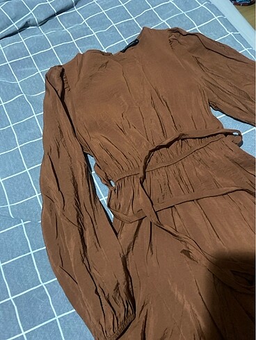 Kahverengi elbise - Görsel 5