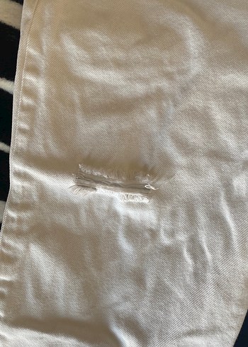 Beyaz Kadın Kot Pantolon - Görsel 3