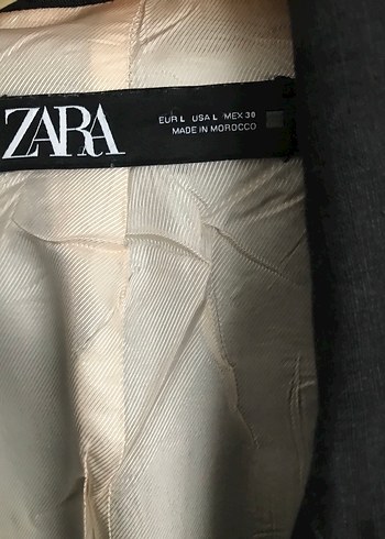 l Beden Kadın Siyah Keten Blazer Ceket