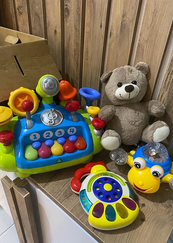 Renkli Eğitici Oyuncak Seti ve Peluş Ayı - Görsel 2