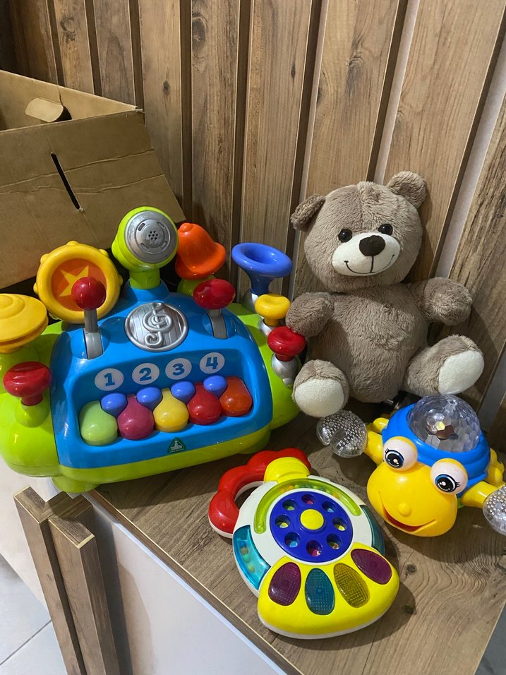 Renkli Eğitici Oyuncak Seti ve Peluş Ayı - Görsel 2