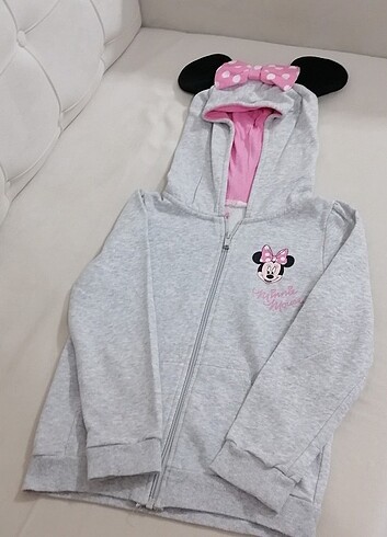 Kız çocuk Mickey Mause desenli hırka (kapşonlu) # # ## 