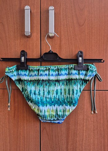 40 Beden Turkuaz Bağcıklı Mini Bikini Altı
