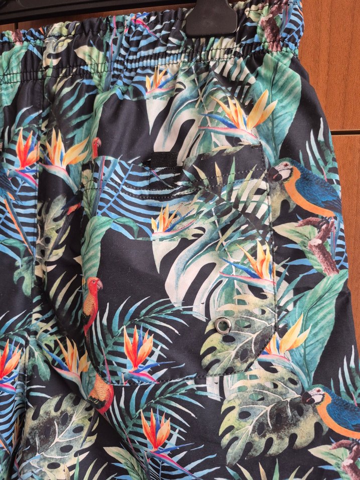 Renkli Baskılı Erkek  Deniz Şortu - Görsel 5