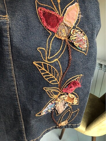 İşli jean Etek - Görsel 3