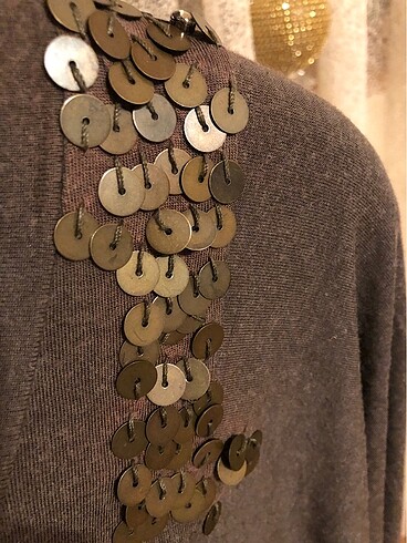 Koyu haki İşli Kazak - Görsel 3