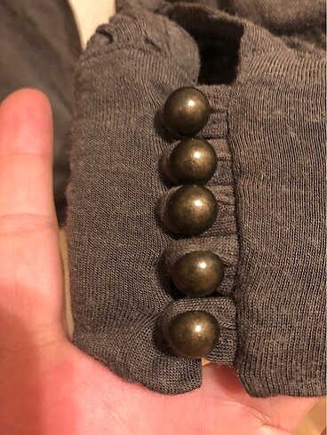 Koyu haki İşli Kazak - Görsel 4