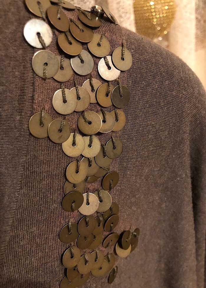 Koyu haki İşli Kazak - Görsel 3