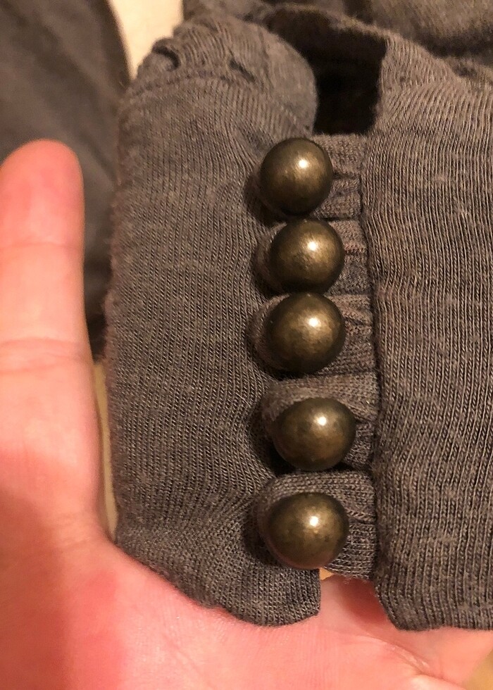 Koyu haki İşli Kazak - Görsel 4